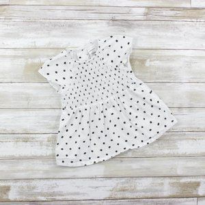 Carter's White & Black Polka Dot Shirt, 12M